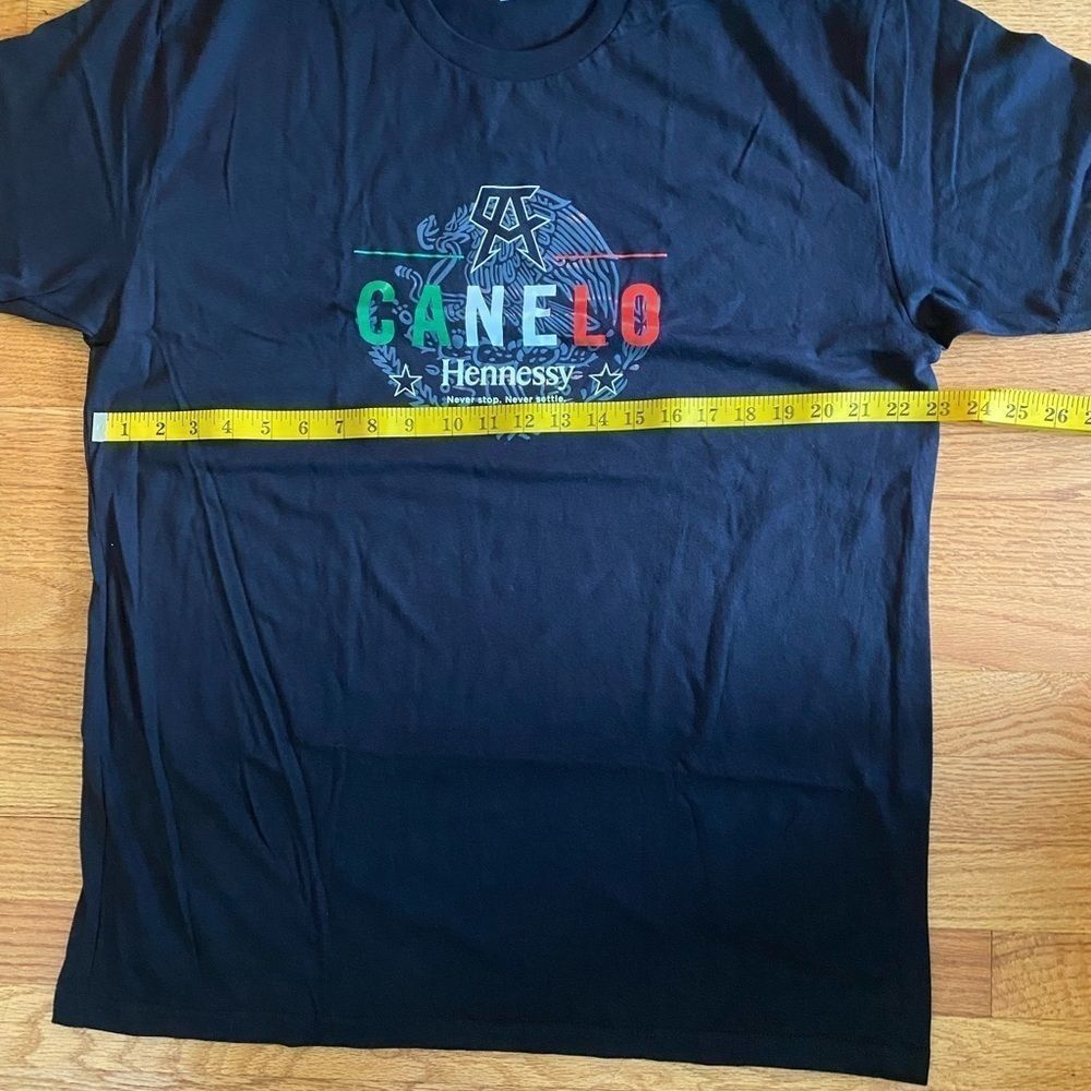 Canelo Alvarez Shirt Men XL Black Cotton Crew Hennessy Next Level Apparel Tee - Picture 4 of 4